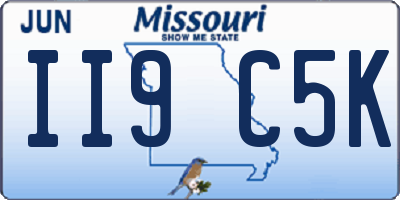 MO license plate II9C5K
