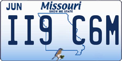 MO license plate II9C6M