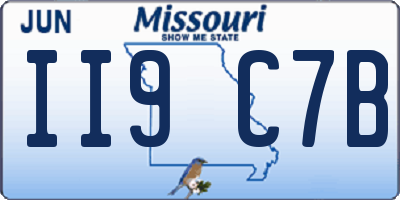 MO license plate II9C7B