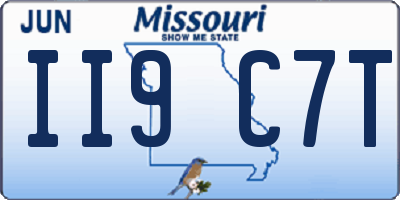 MO license plate II9C7T