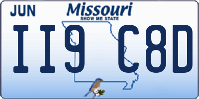 MO license plate II9C8D