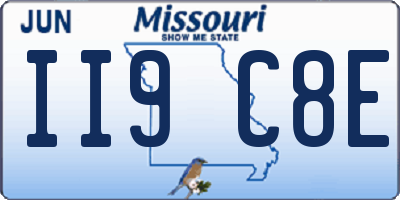 MO license plate II9C8E
