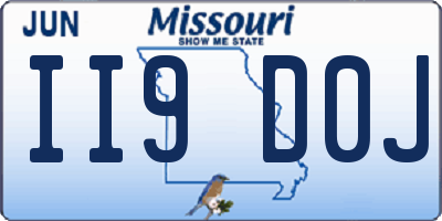 MO license plate II9D0J