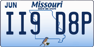 MO license plate II9D8P