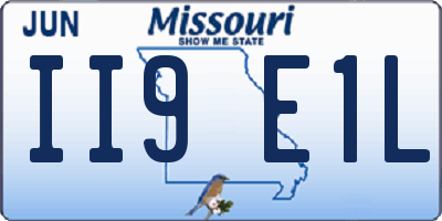 MO license plate II9E1L