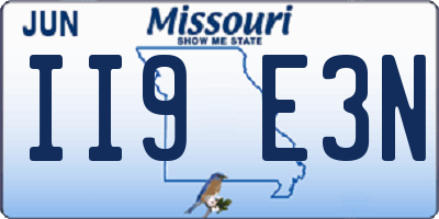 MO license plate II9E3N