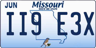MO license plate II9E3X