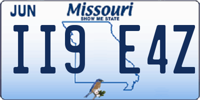 MO license plate II9E4Z
