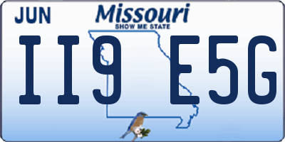 MO license plate II9E5G