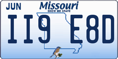 MO license plate II9E8D