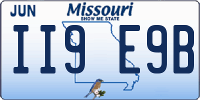 MO license plate II9E9B