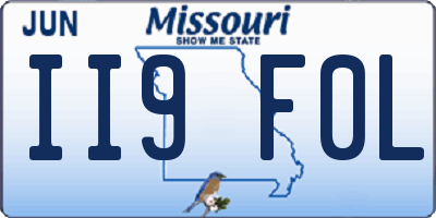 MO license plate II9F0L