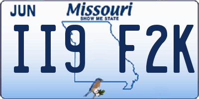 MO license plate II9F2K