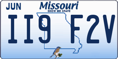MO license plate II9F2V