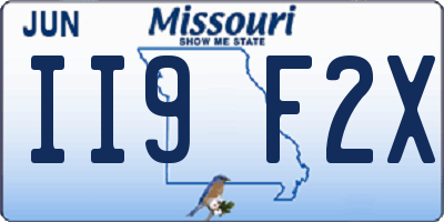 MO license plate II9F2X