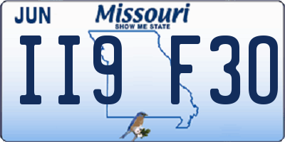 MO license plate II9F3O