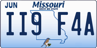 MO license plate II9F4A