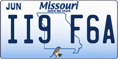 MO license plate II9F6A