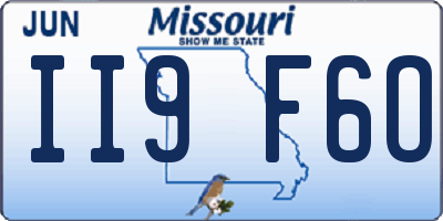 MO license plate II9F6O