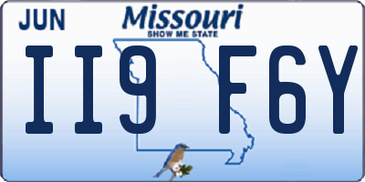 MO license plate II9F6Y