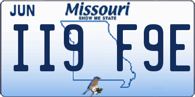 MO license plate II9F9E