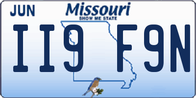 MO license plate II9F9N