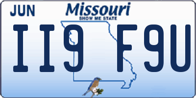 MO license plate II9F9U