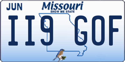 MO license plate II9G0F