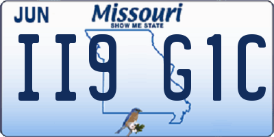 MO license plate II9G1C