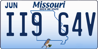 MO license plate II9G4V