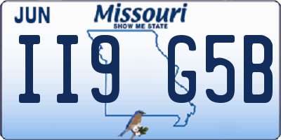 MO license plate II9G5B
