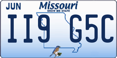 MO license plate II9G5C