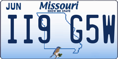MO license plate II9G5W