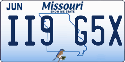 MO license plate II9G5X