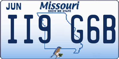 MO license plate II9G6B