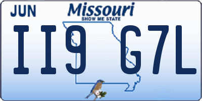 MO license plate II9G7L