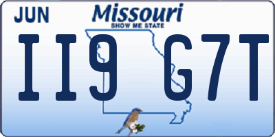 MO license plate II9G7T