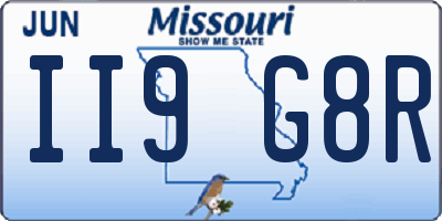 MO license plate II9G8R