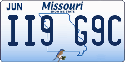 MO license plate II9G9C