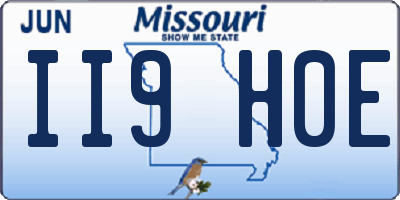 MO license plate II9H0E