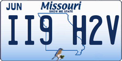 MO license plate II9H2V