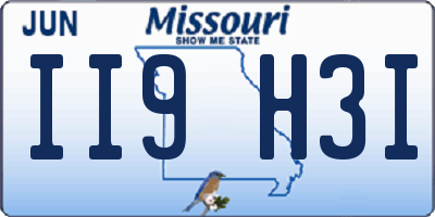 MO license plate II9H3I