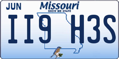 MO license plate II9H3S