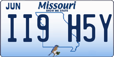 MO license plate II9H5Y