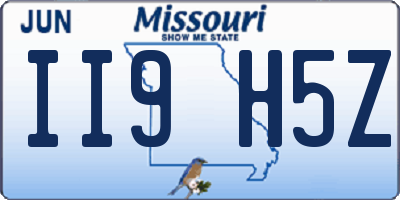 MO license plate II9H5Z