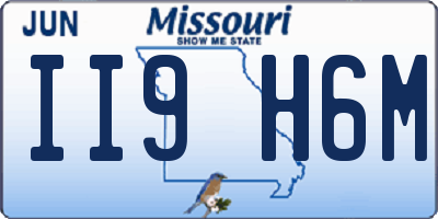MO license plate II9H6M