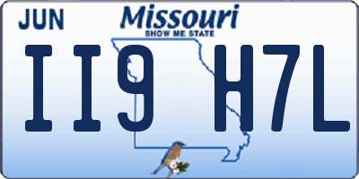 MO license plate II9H7L