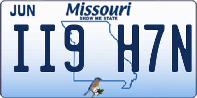 MO license plate II9H7N