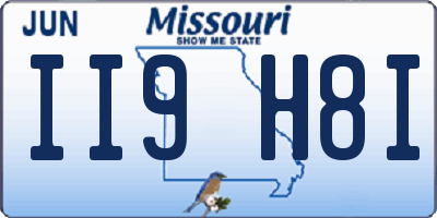 MO license plate II9H8I