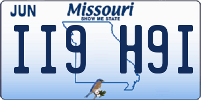 MO license plate II9H9I